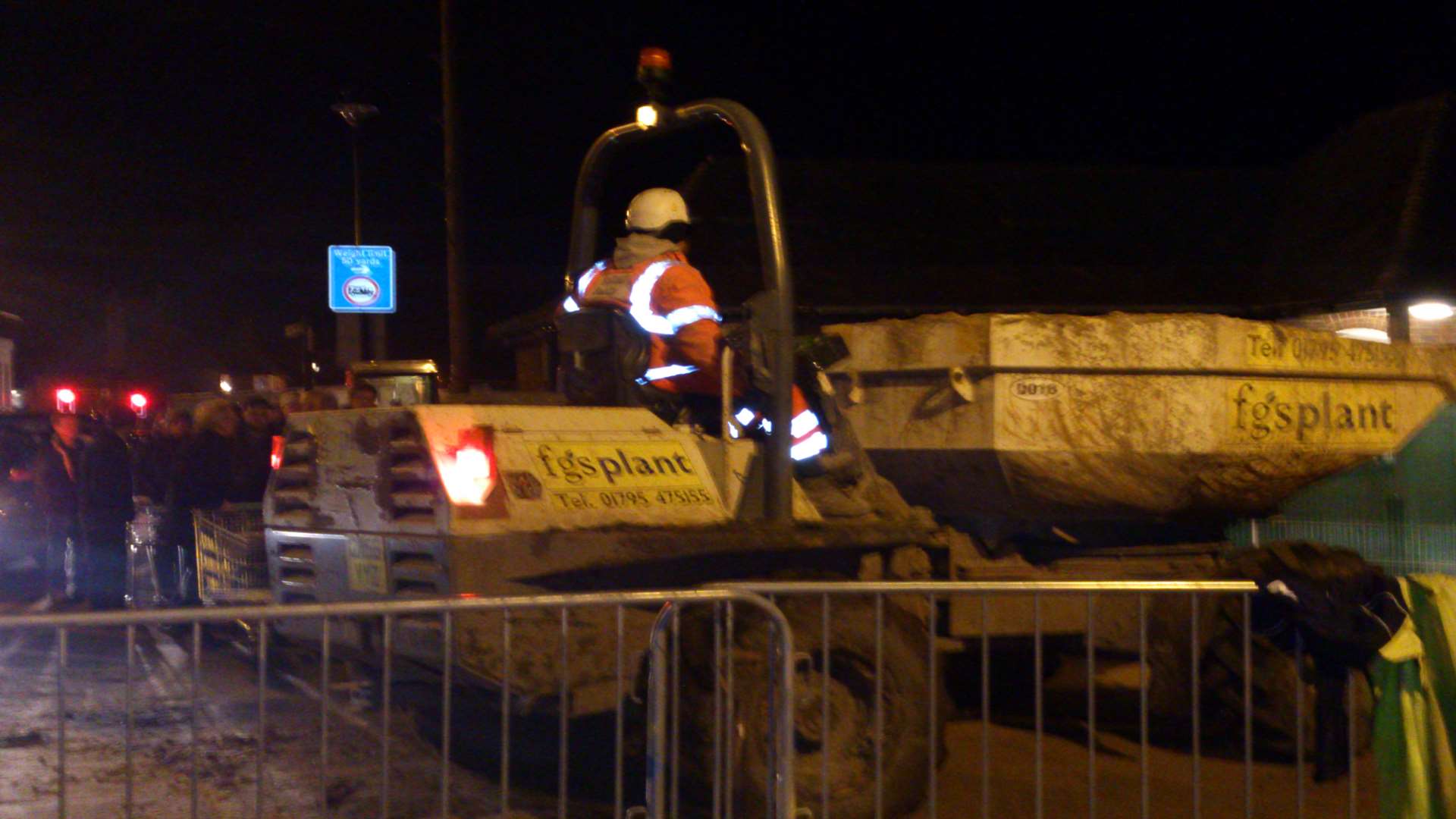 Heavy machinery is used to protect coastal areas of Kent