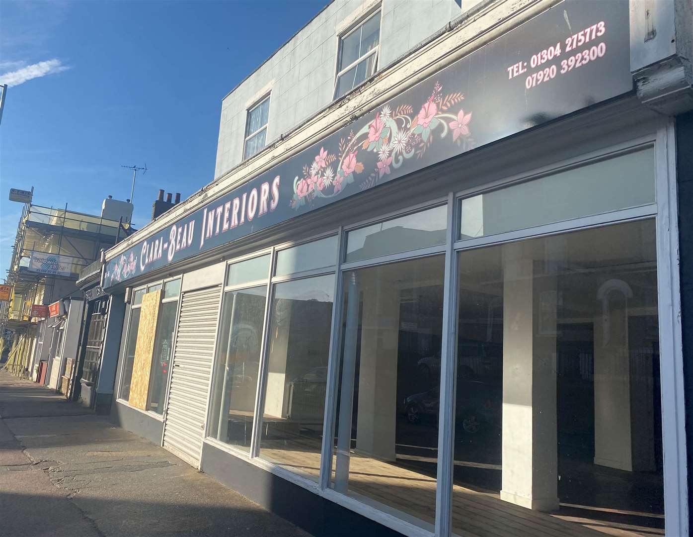 The empty Clara-Beau Interiors shop in London Road, Dover, which may be turned into a café bar