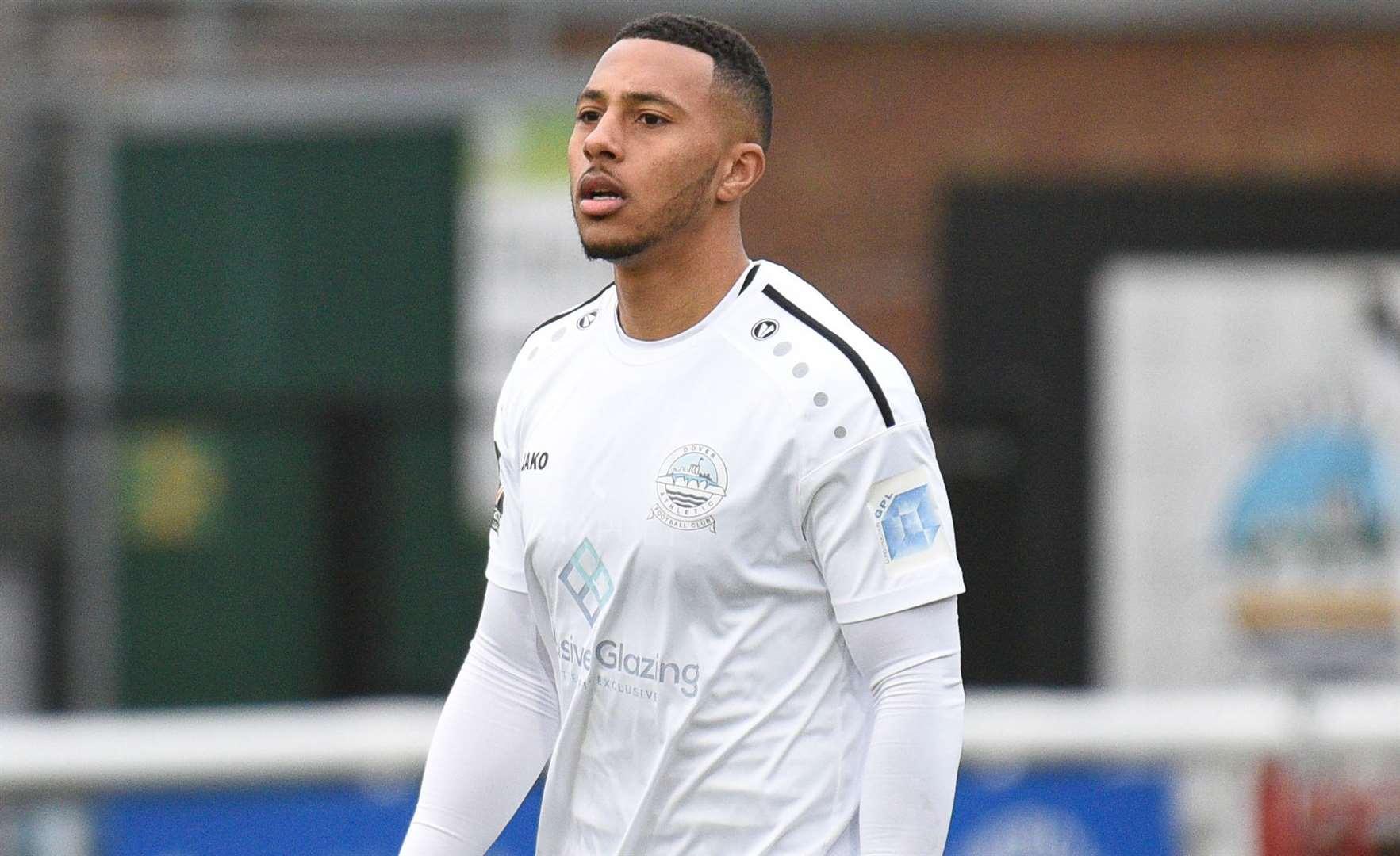 Former Dover Athletic defender Mr Simpson, pictured playing at Crabble Stadium in March last year. Picture: Alan Langley