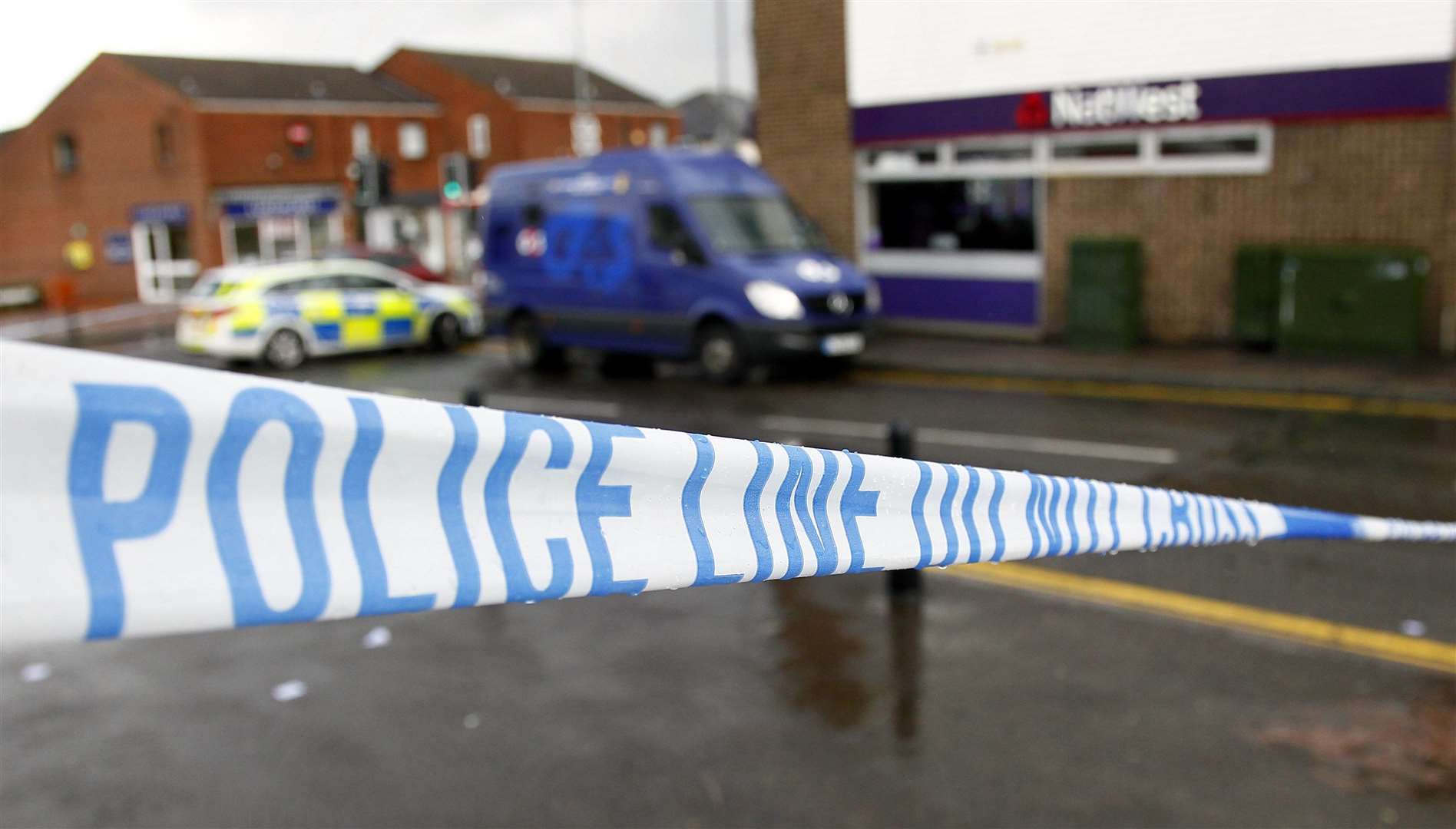 The scene of the NatWest robbery, High Street, Rainham Picture: Sean Aidan