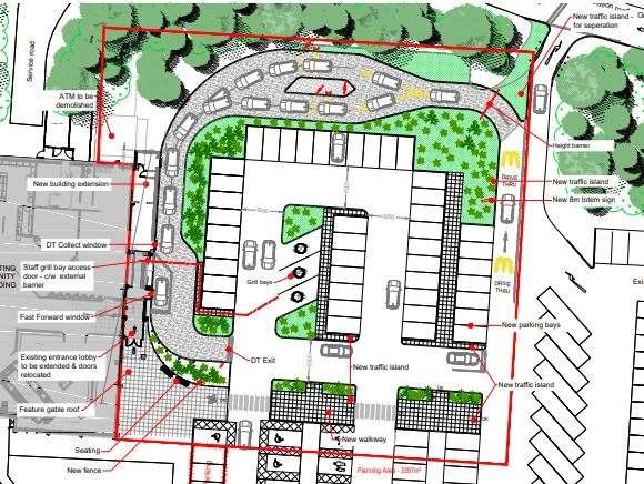 Plans for the drive-thru would see the M20 services near Maidstone lose 37 parking spaces