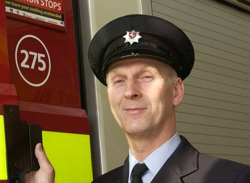 Gary Cook, from Larkfield, retired as a retained firefighter in 2003