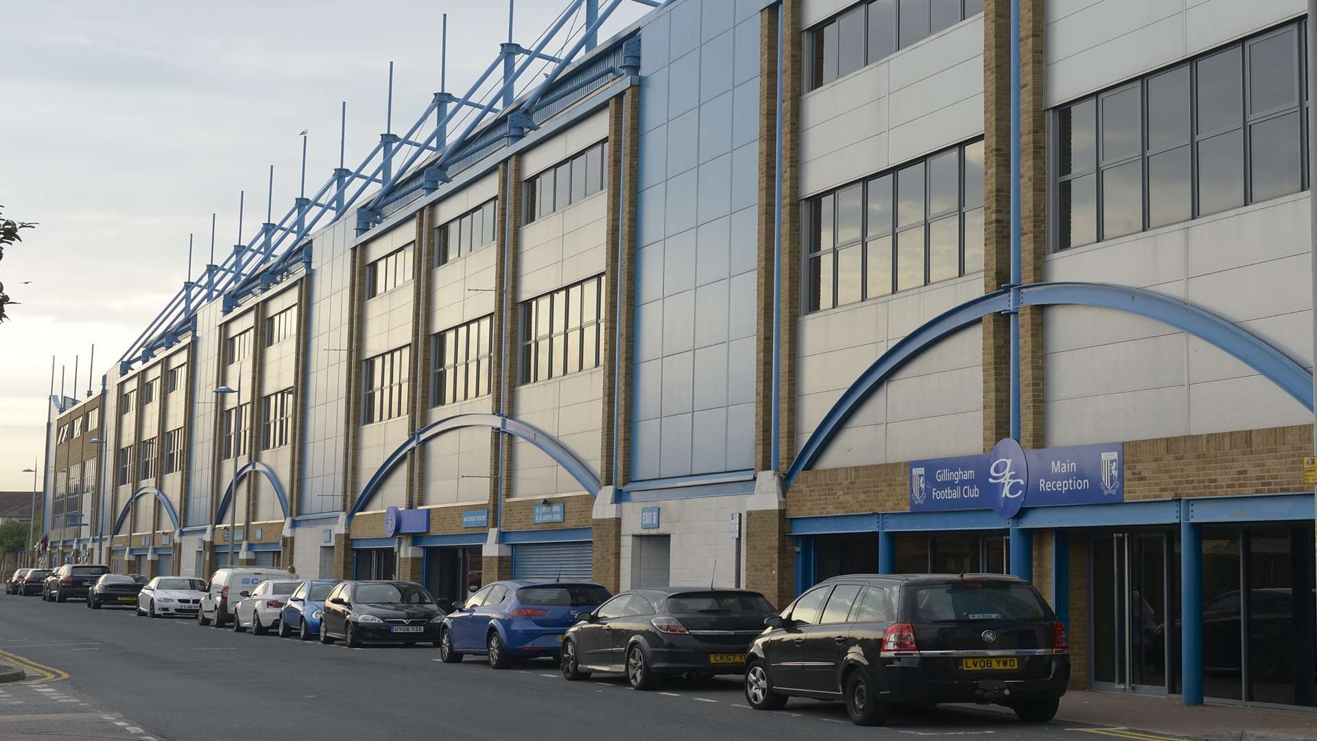 Priestfield Stadium in Redfern Avenue, Gillingham