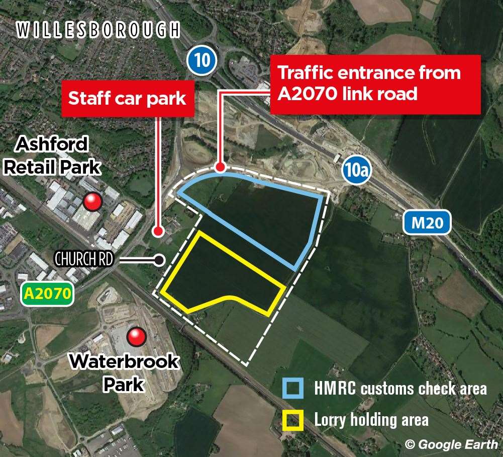 How Ashford's post-Brexit lorry park is set to look on January 1