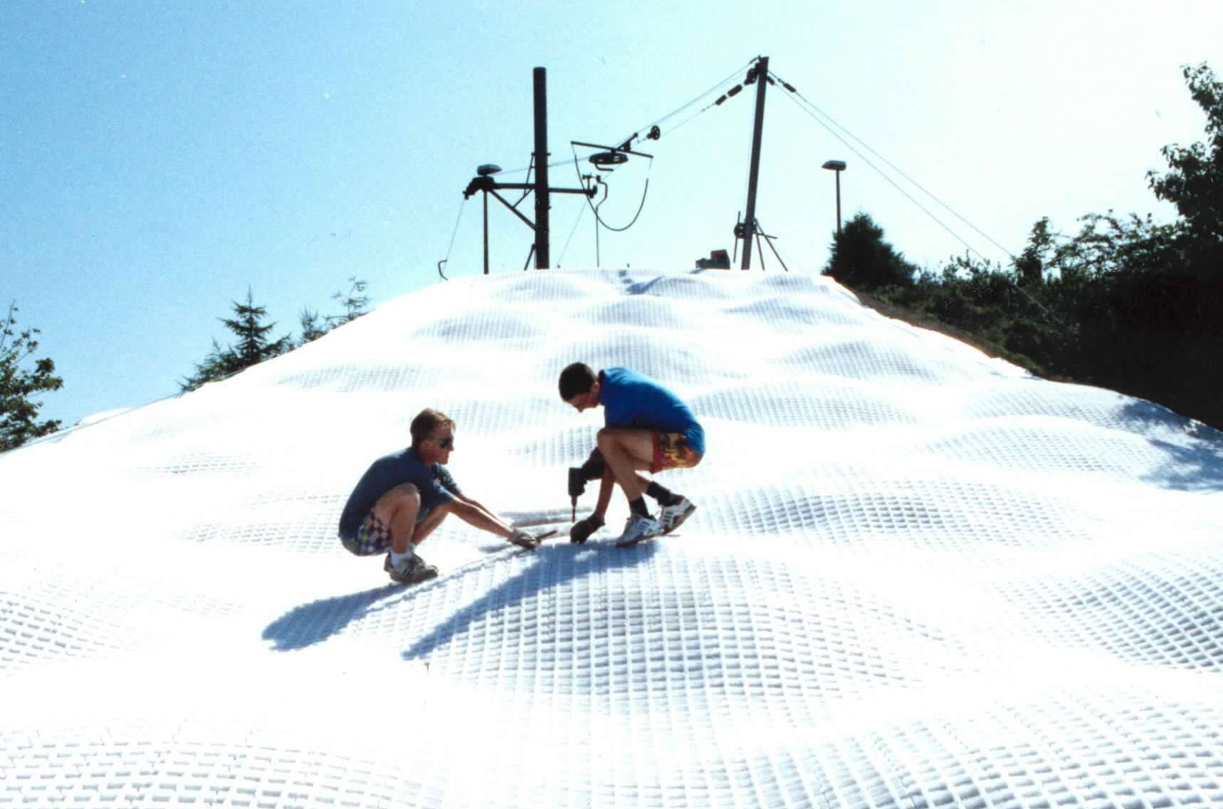 The dry ski slope at Folkestone Sports Centre in September 1991