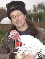 FESTIVE FRIENDS: Dave Keeling with 15lb Trevor. Picture: ANDREW WARDLEY