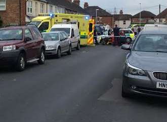 The scene in Weymouth Road