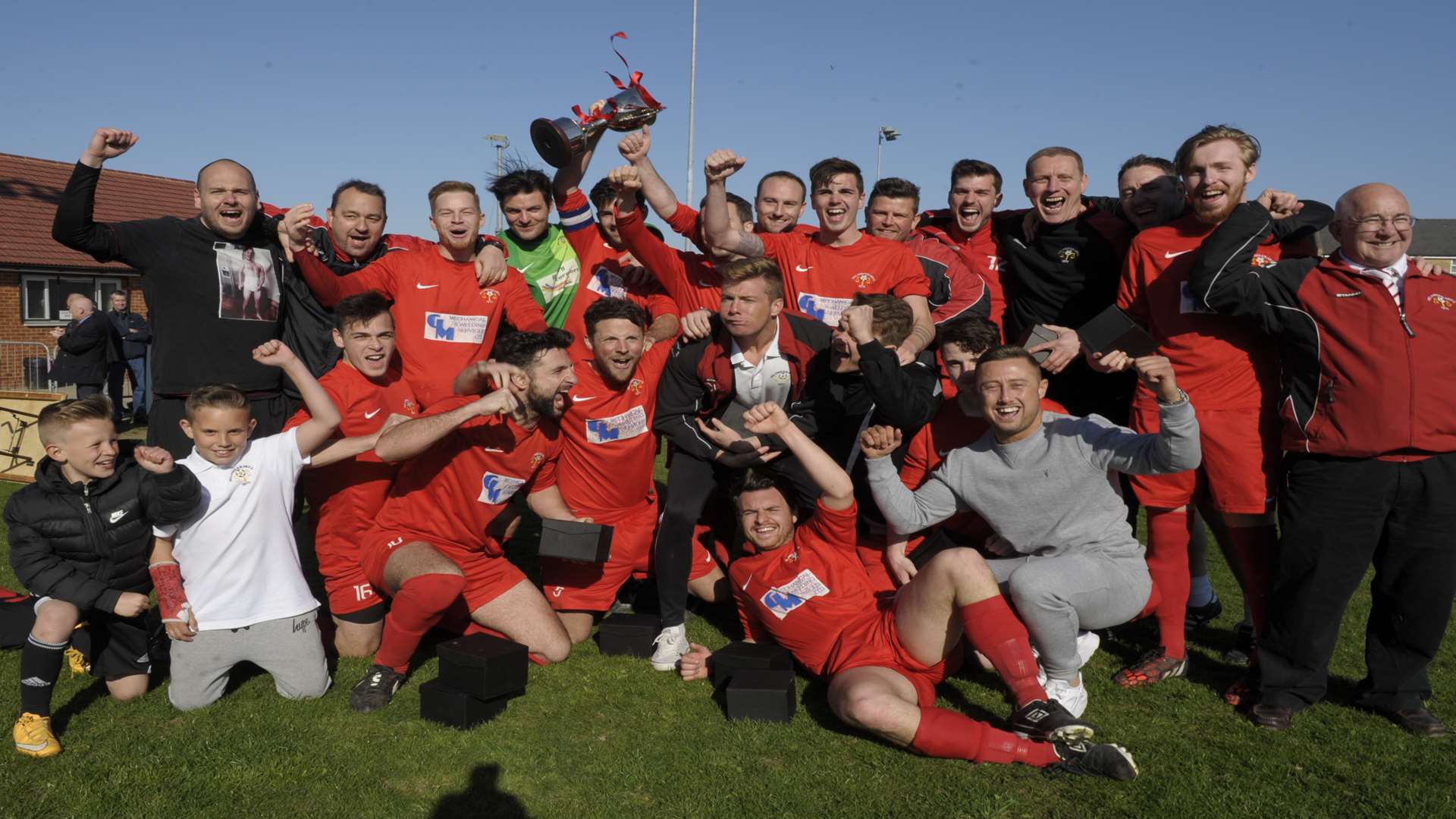 2014/15 Kent Invicta League champions Hollands & Blair Picture: Steve Crispe