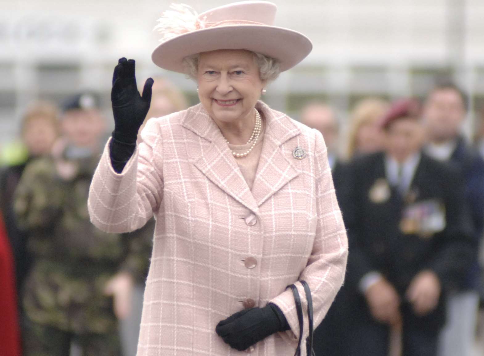 The Queen Visits Brompton Barracks Gillingham to meet the Corps of the Royal Engineers in 2007