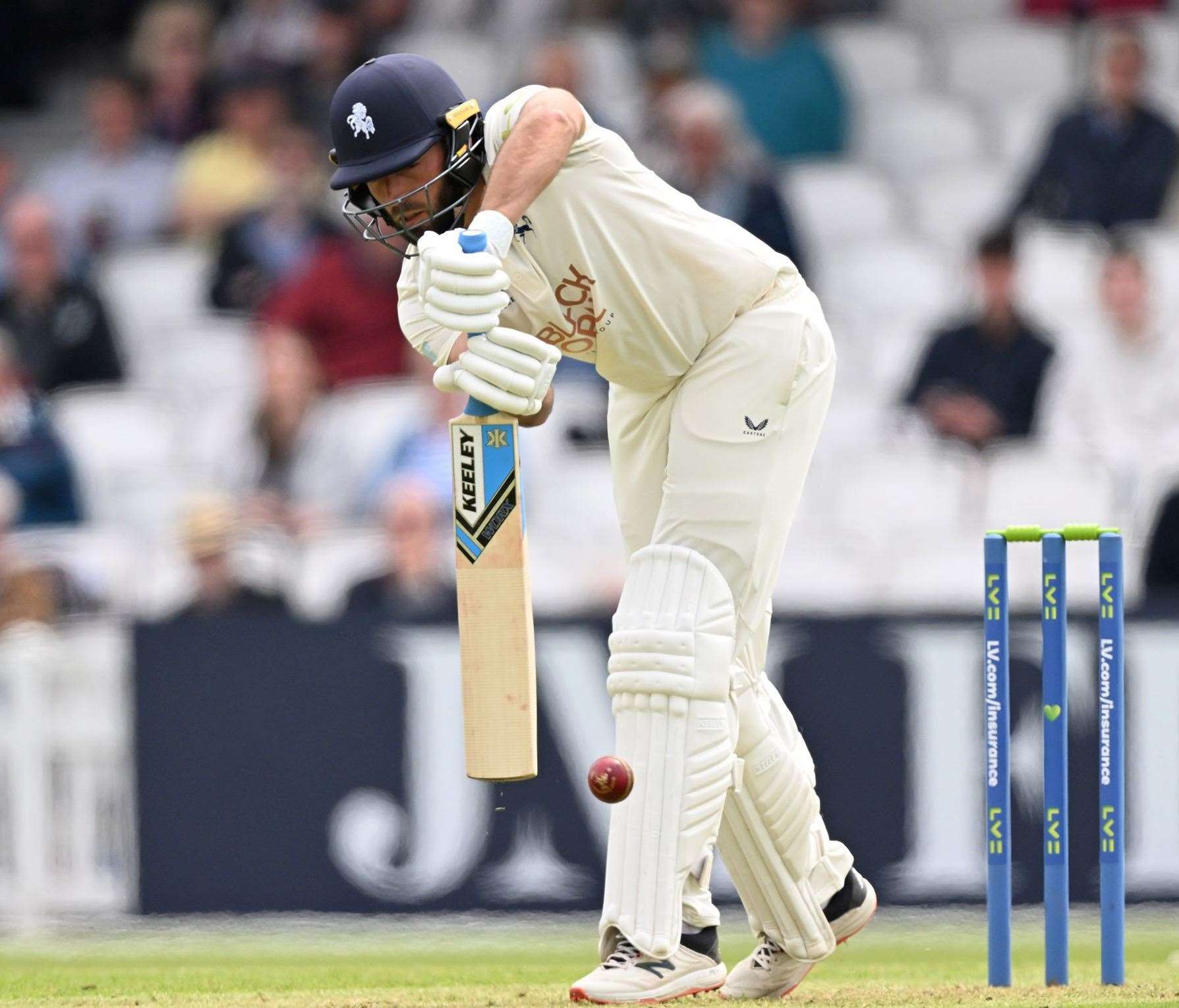 Jack Leaning - made 64 for Kent against Warwickshire in the second innings. Picture: Keith Gillard