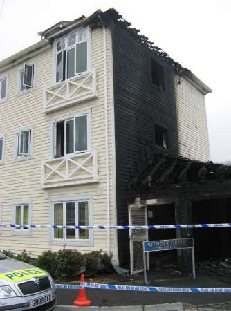 The flats in Poynder Drive, Holborough.