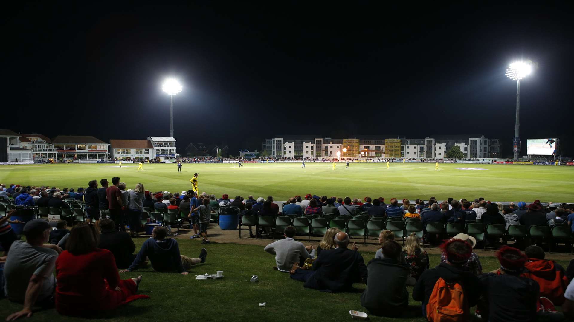 The Spitfire Ground, St Lawrence under the lights Picture: Andy Jones