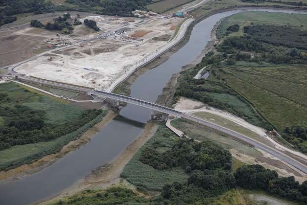 The new Medway Crossing at Wouldham