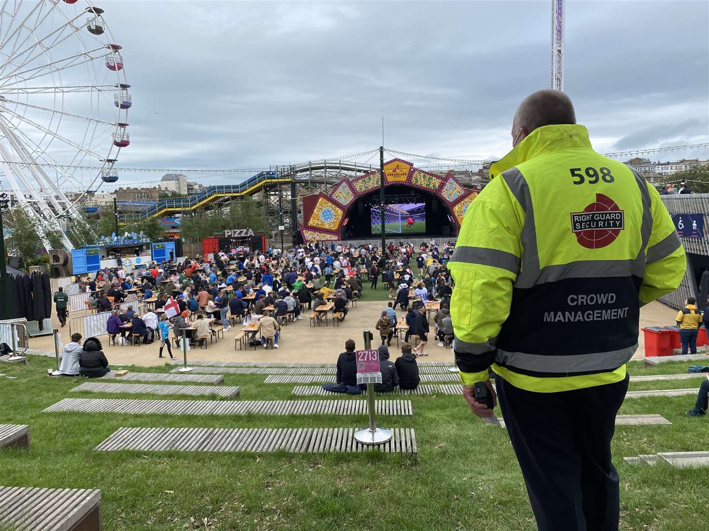 Fans are enjoying watching the match at Dreamland