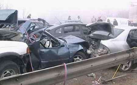 WRECKED: Some of the vehicles involved. Picture: CHRIS NELSON, KENT FIRE BRIGADE