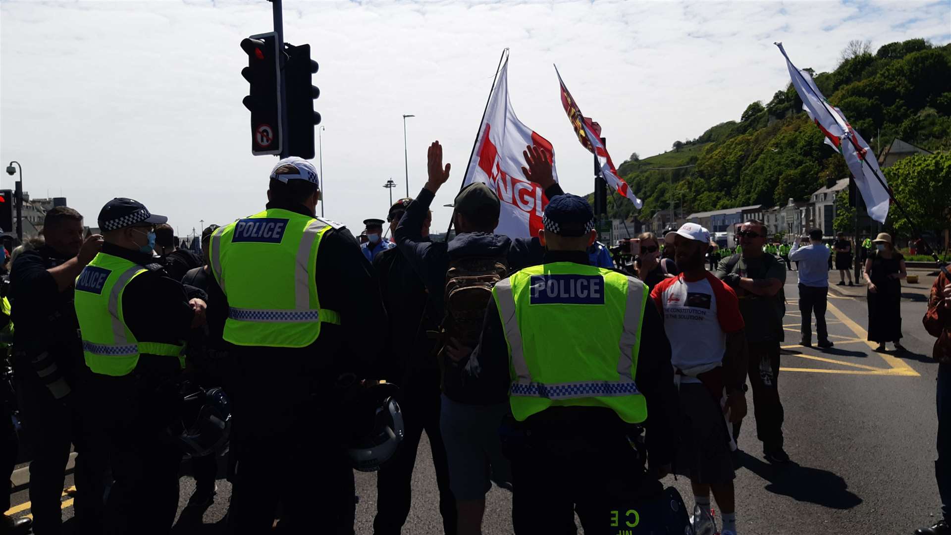 The demonstration at Snargate Street Picture: Sam Lennon