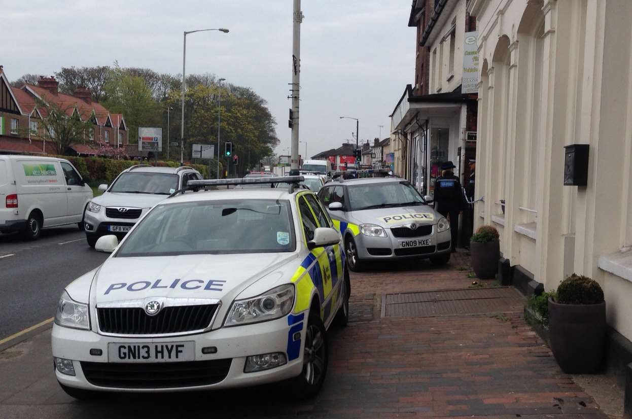 Police at the scene. Picture: Matthew Walker