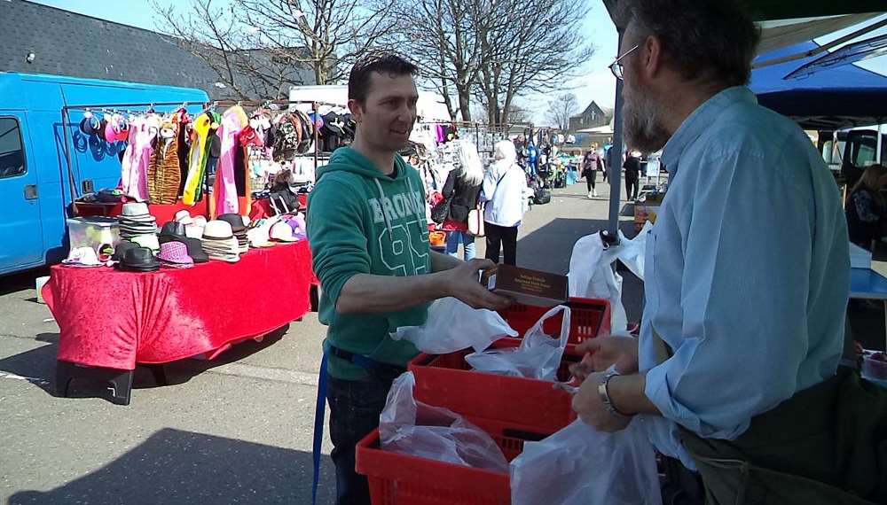 Fruit and veg trader John Beaney believes the new town centre location will be a success