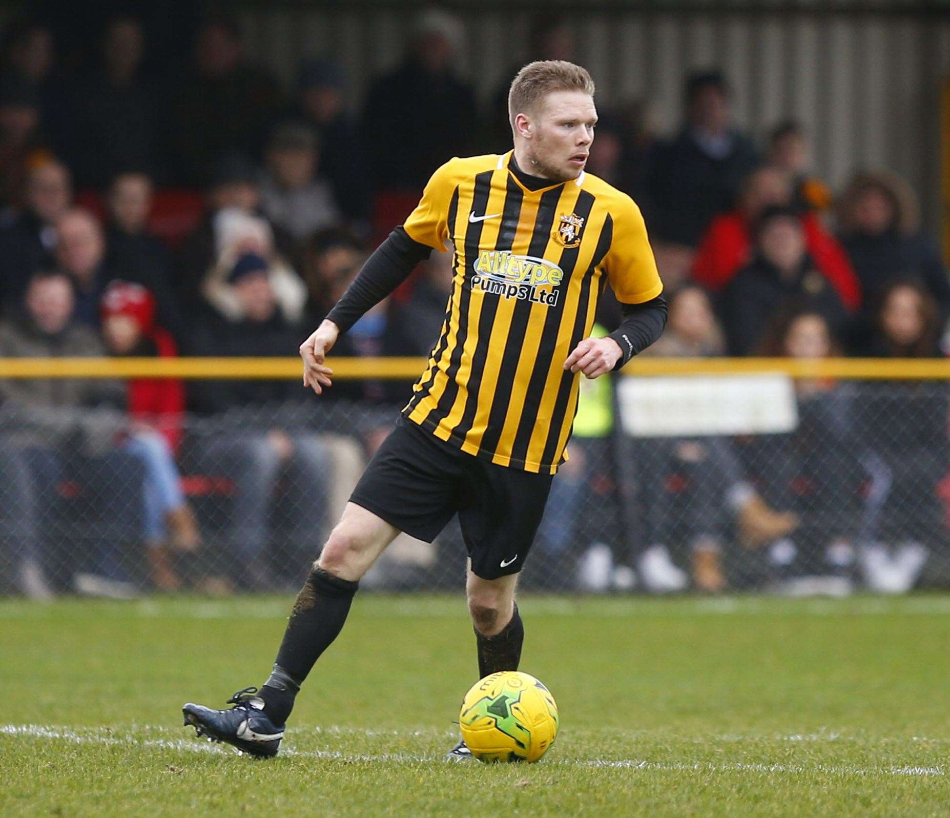 Folkestone Invicta midfielder Scott Heard Picture: Andy Jones