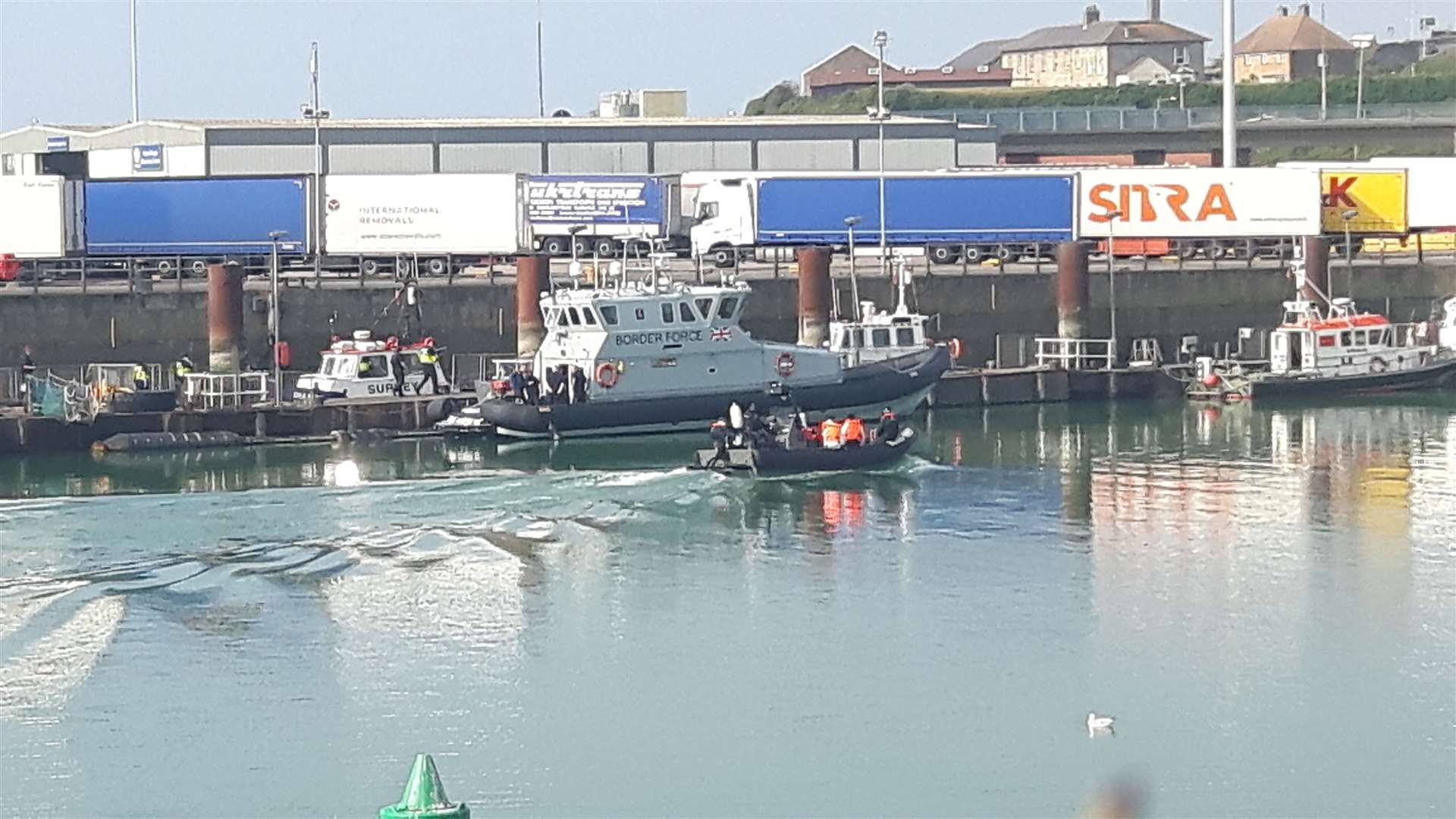 It is thought 50 people crossing the Channel were picked up by Border Force this morning