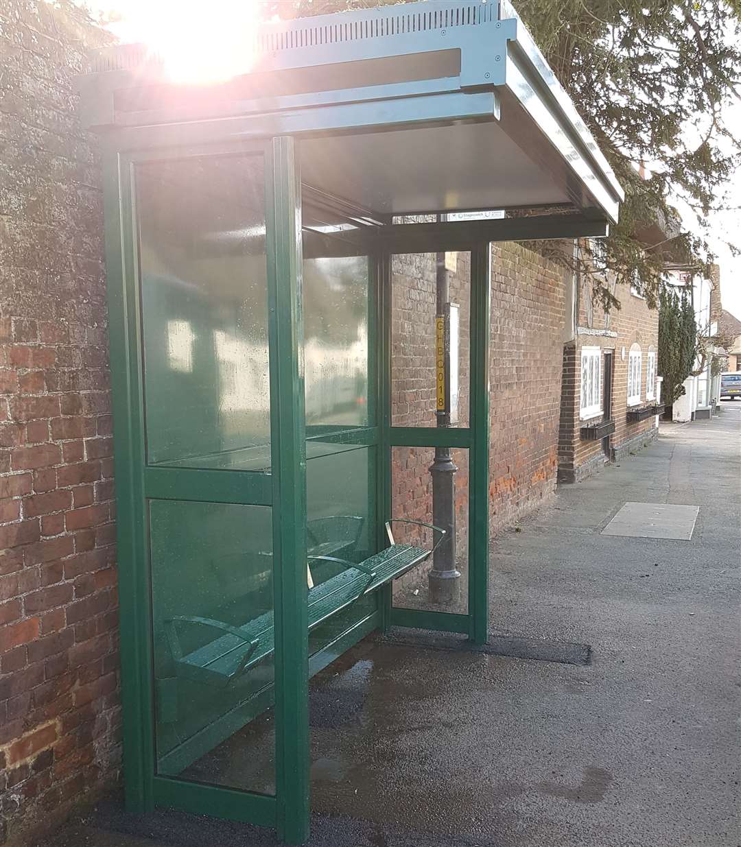 The new bee-friendly bus shelter in Wingham. Picture: Wingham Parish Council