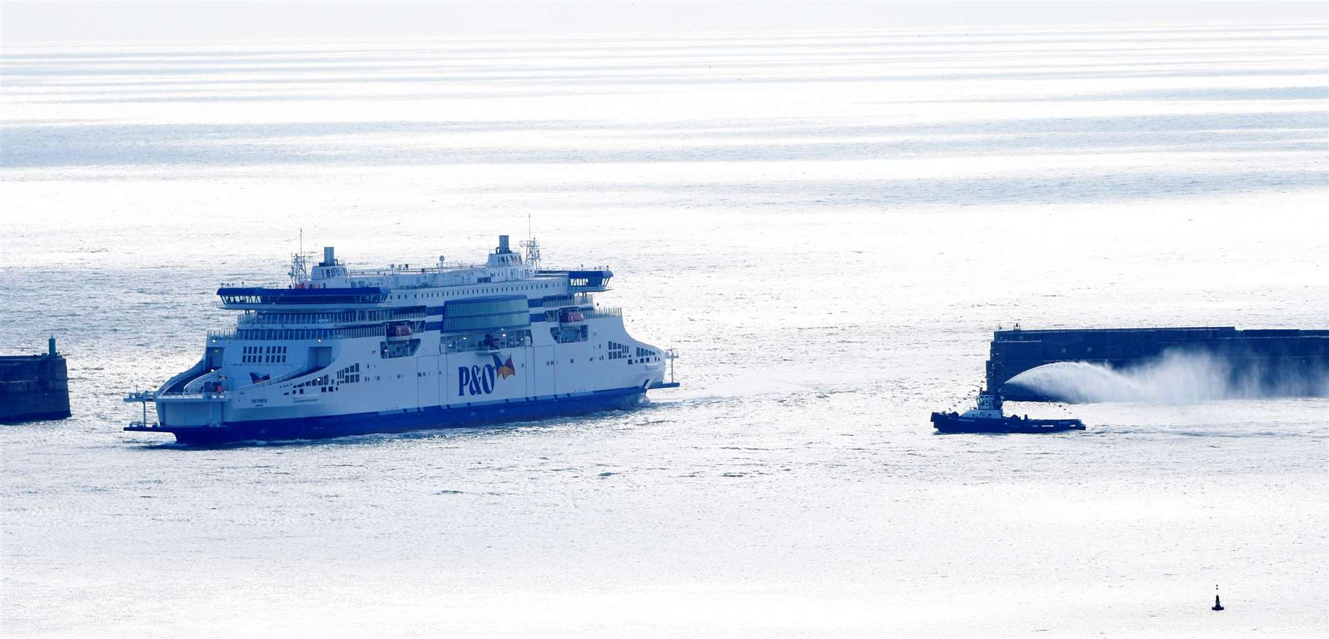 P&O Pioneer, a hybrid ferry, has arrived in Dover. Picture: Barry Goodwin