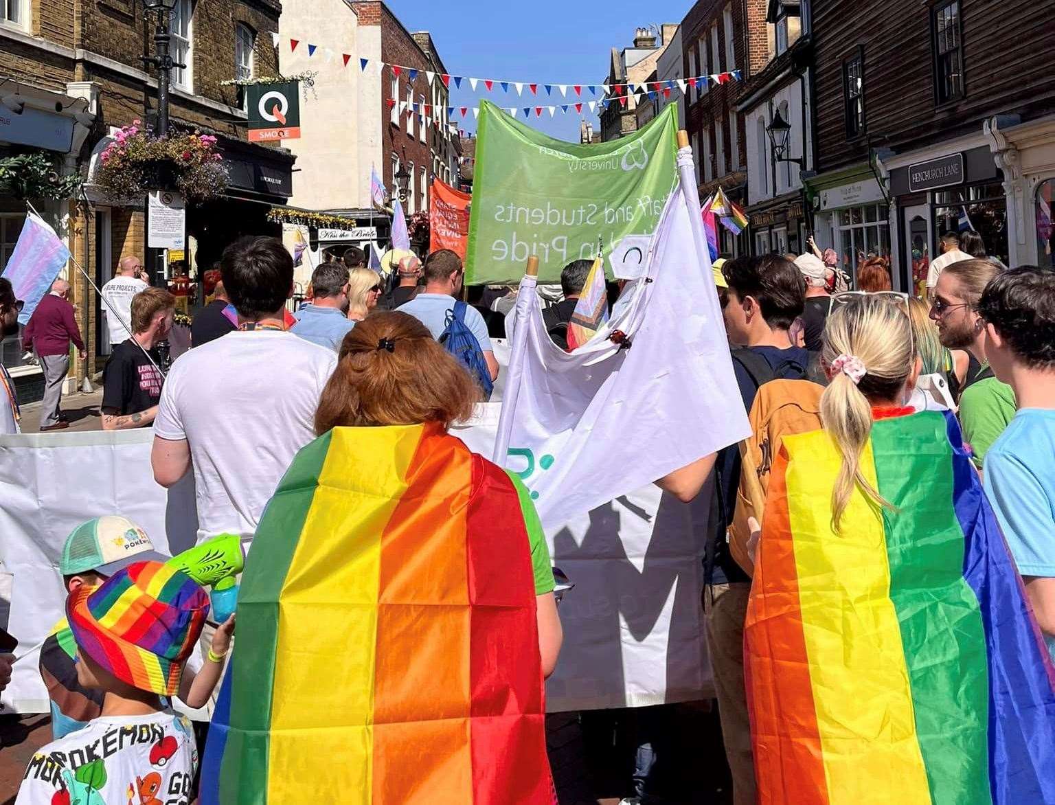 Hundreds of peopple marched along the High Street. Picture: Medway NHS Foundation Trust