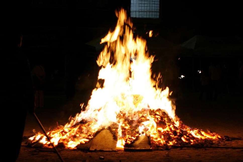 Fire crews tackled the bonfire. Pic: Library image