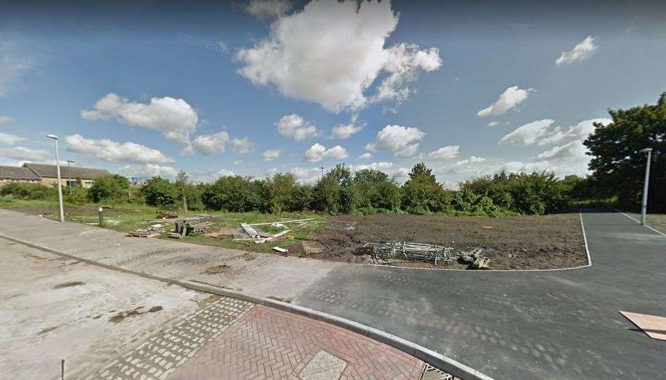 The site off Layfield Road set to be redeveloped by Esquire Developments with mhs homes providing shared ownership scheme in Gillingham. Picture: Google