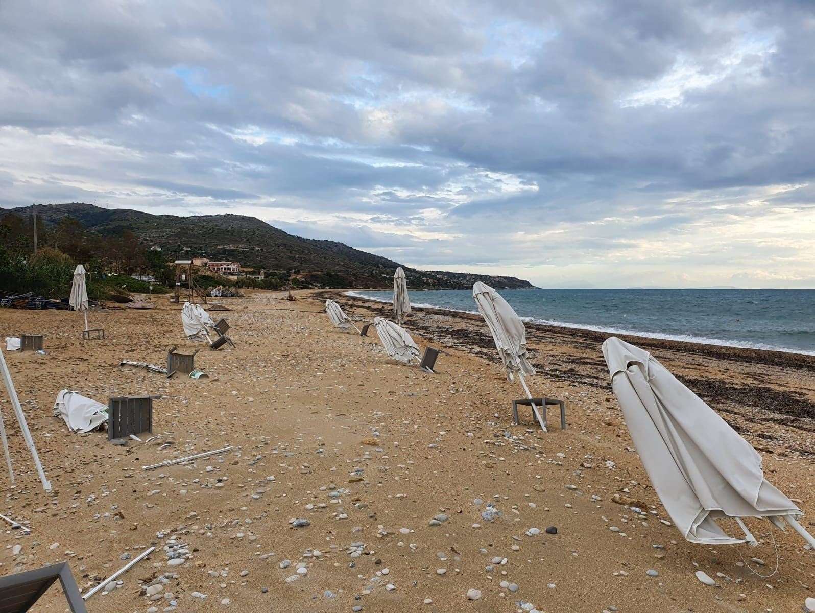 High winds have battered Kefalonia