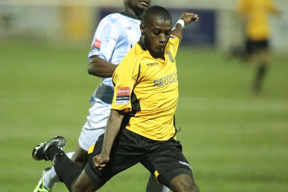 Alex Akrofi in action for Maidstone Picture: Martin Apps