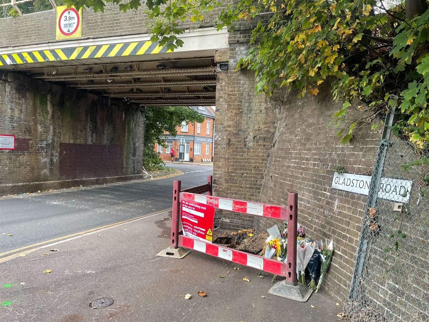 The crash happened near the railway bridge