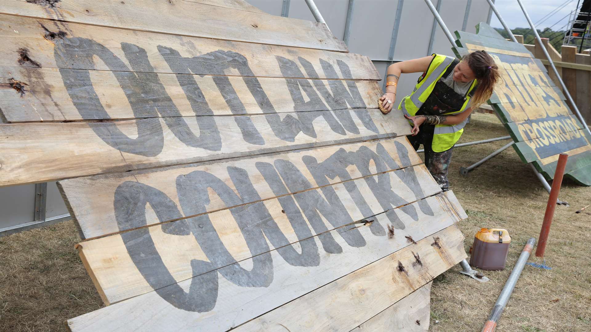 Last minute touches being made to the weekend's Ramblin Man Fair. Picture: Martin Apps