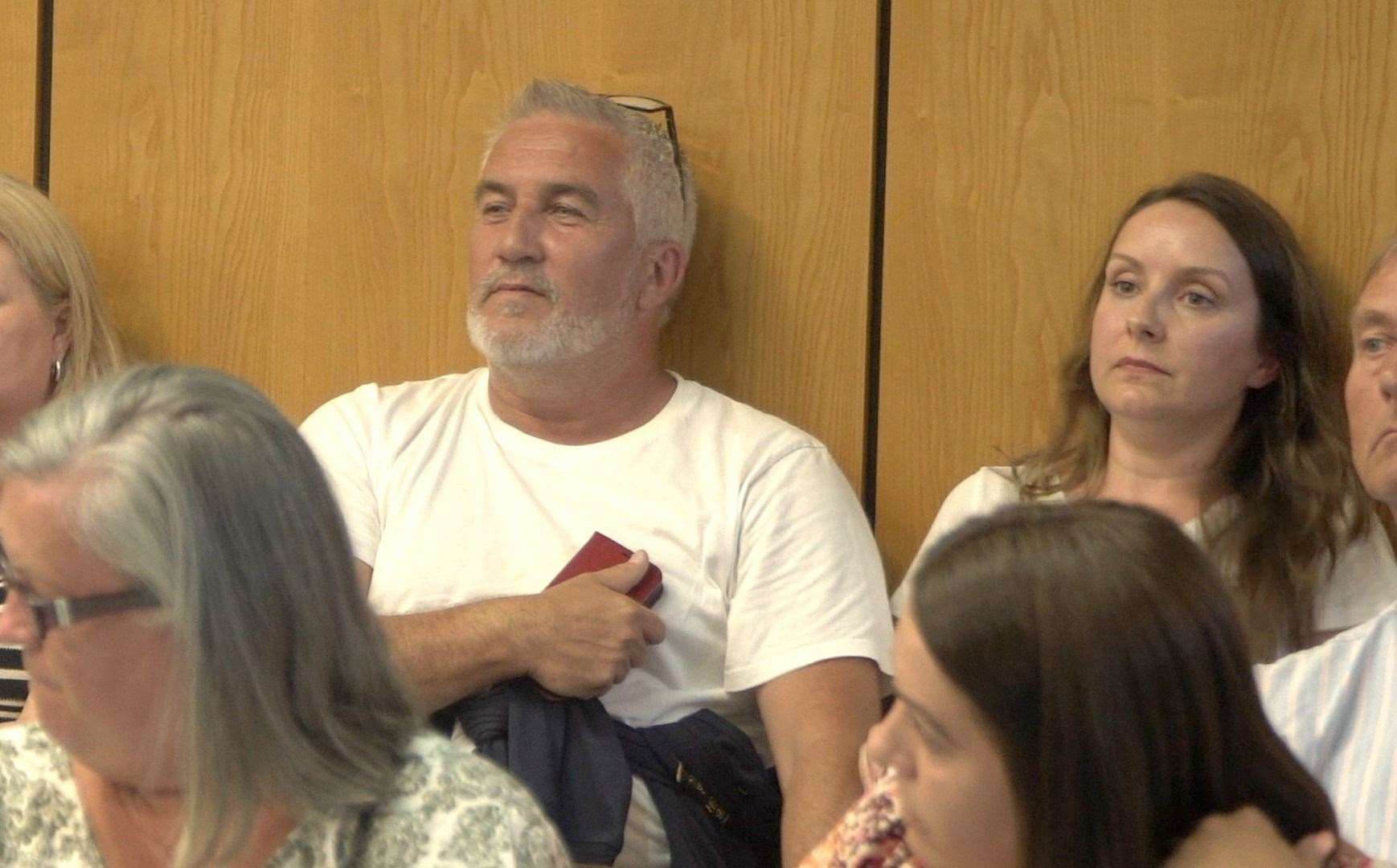 Paul Hollywood and his wife Melissa at the Ashford Borough Council planning committee meeting