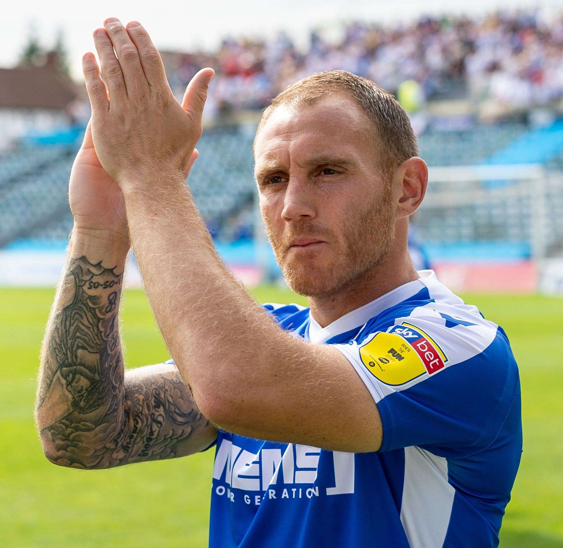 Barry Fuller applauds the home fans before kick-off on Saturday Picture: Ady Kerry