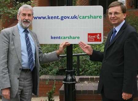 Cllr Richard King and Cllr Graham Gibbens at the launch of the project. Picture: JOHN WESTHROP