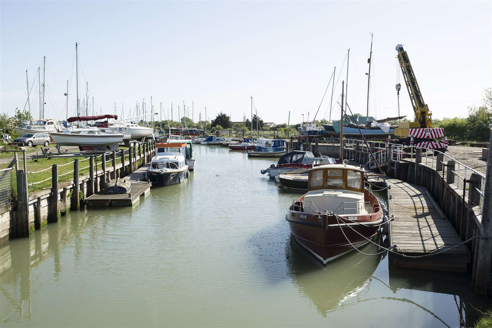 Crews descended on Oare Creek in Faversham last night to tackle the flames. Stock image by Andy Payton