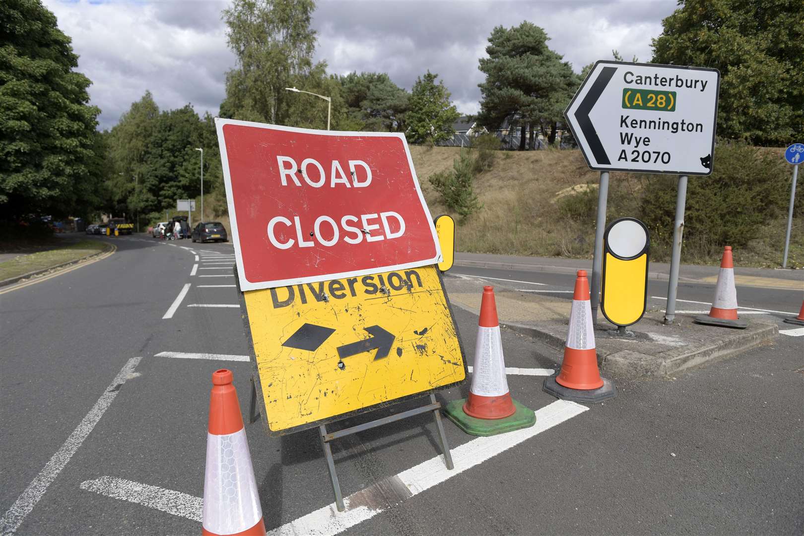 Kennington Road is expected to be closed for around a month. Picture: Barry Goodwin