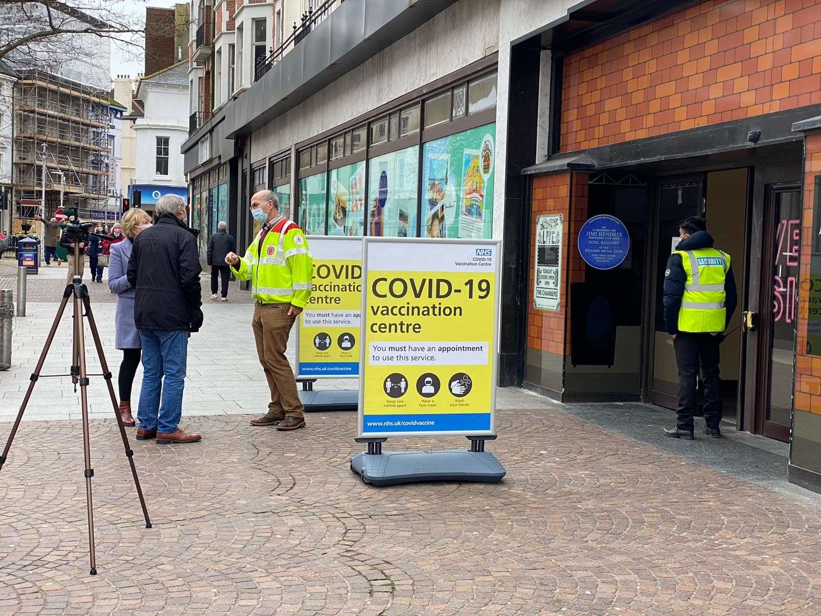 The former Debenhams in Folkestone has been purchased by the council and is currently being used as a vaccine centre. Picture: Barry Goodwin