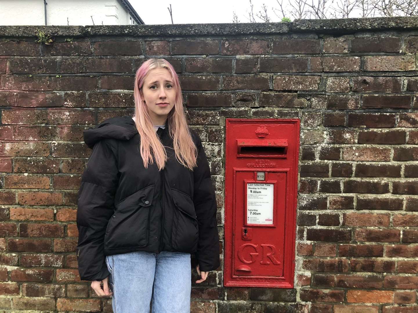 Neil Webster's daughter Alexis, 16, who has not received any letters or cards for about 10 days. Picture: Zoë Webster