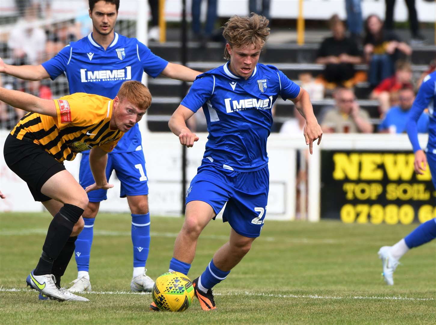 On-loan Gillingham midfielder Matty MacArthur scored for Margate. Picture: Barry Goodwin