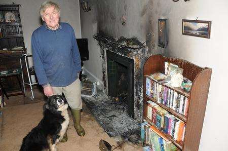 Brian Munnery with rescued dog Jim