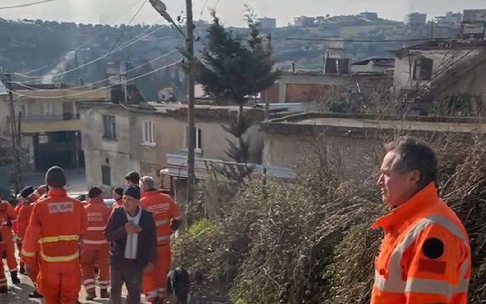 The men are part of the UK International Search and Rescue Team