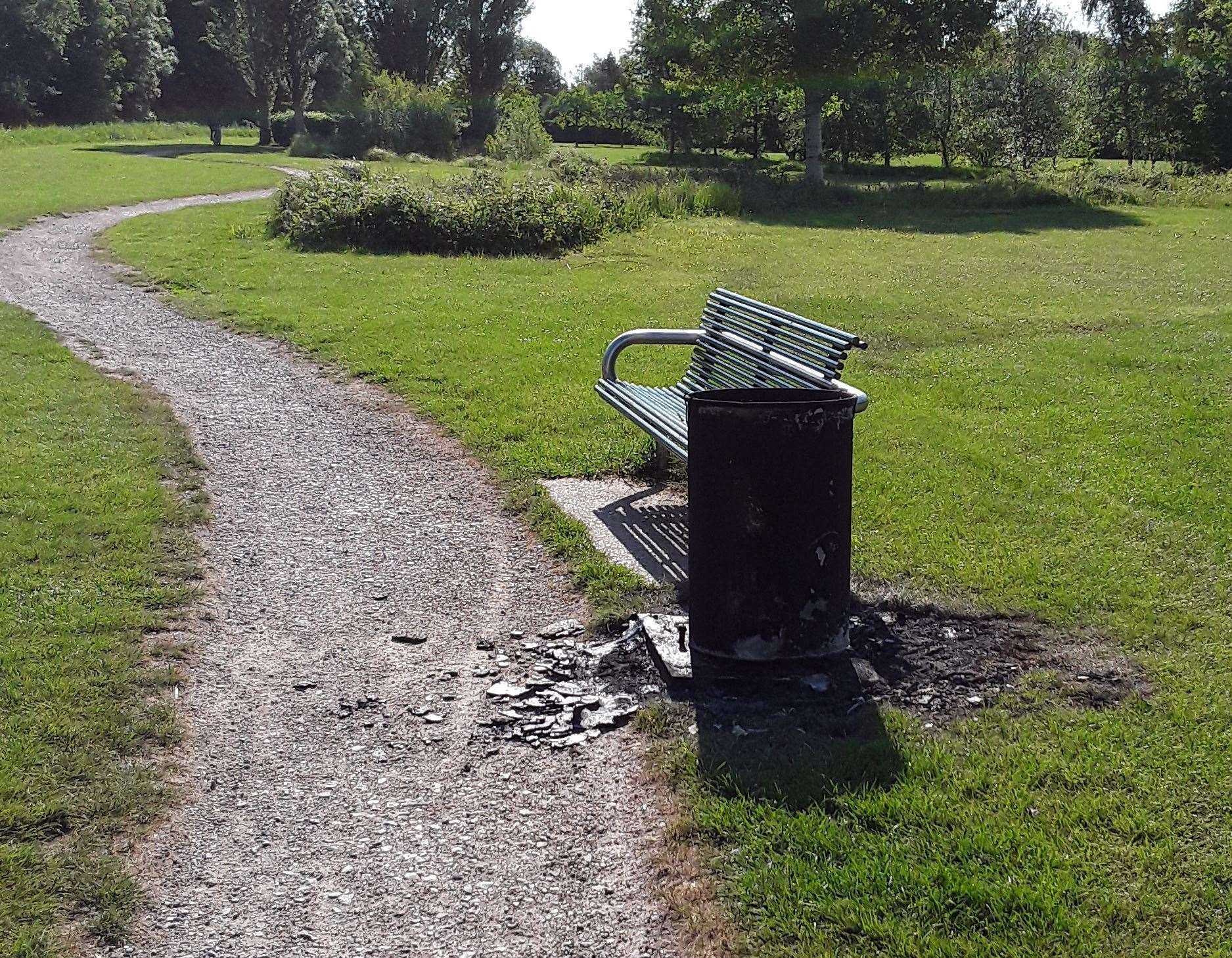 Bins have been targeted across Ashford