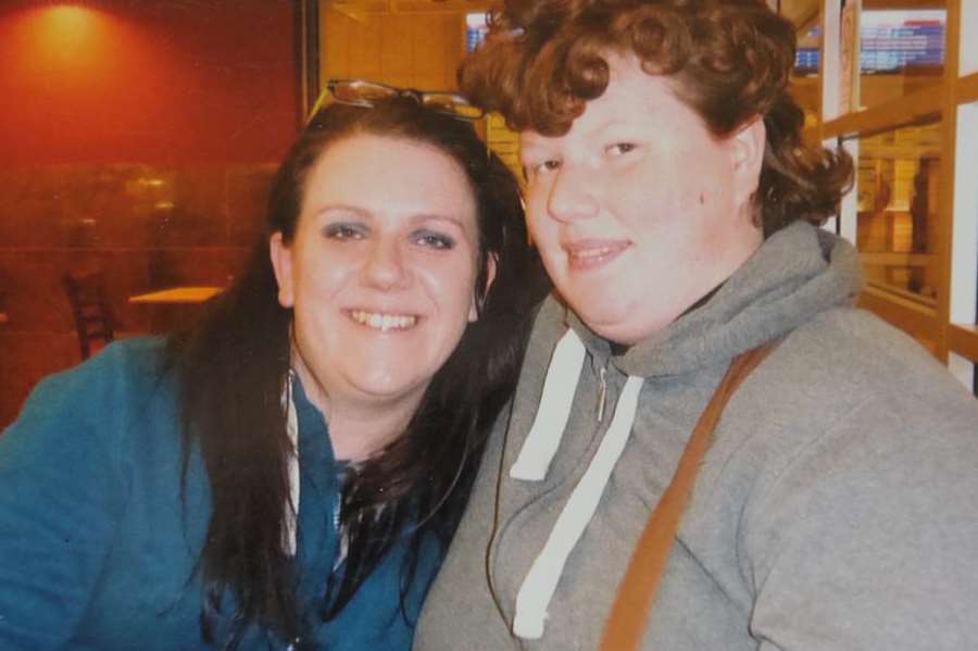 Kate Jarrett, left, with long-lost sister Suzie