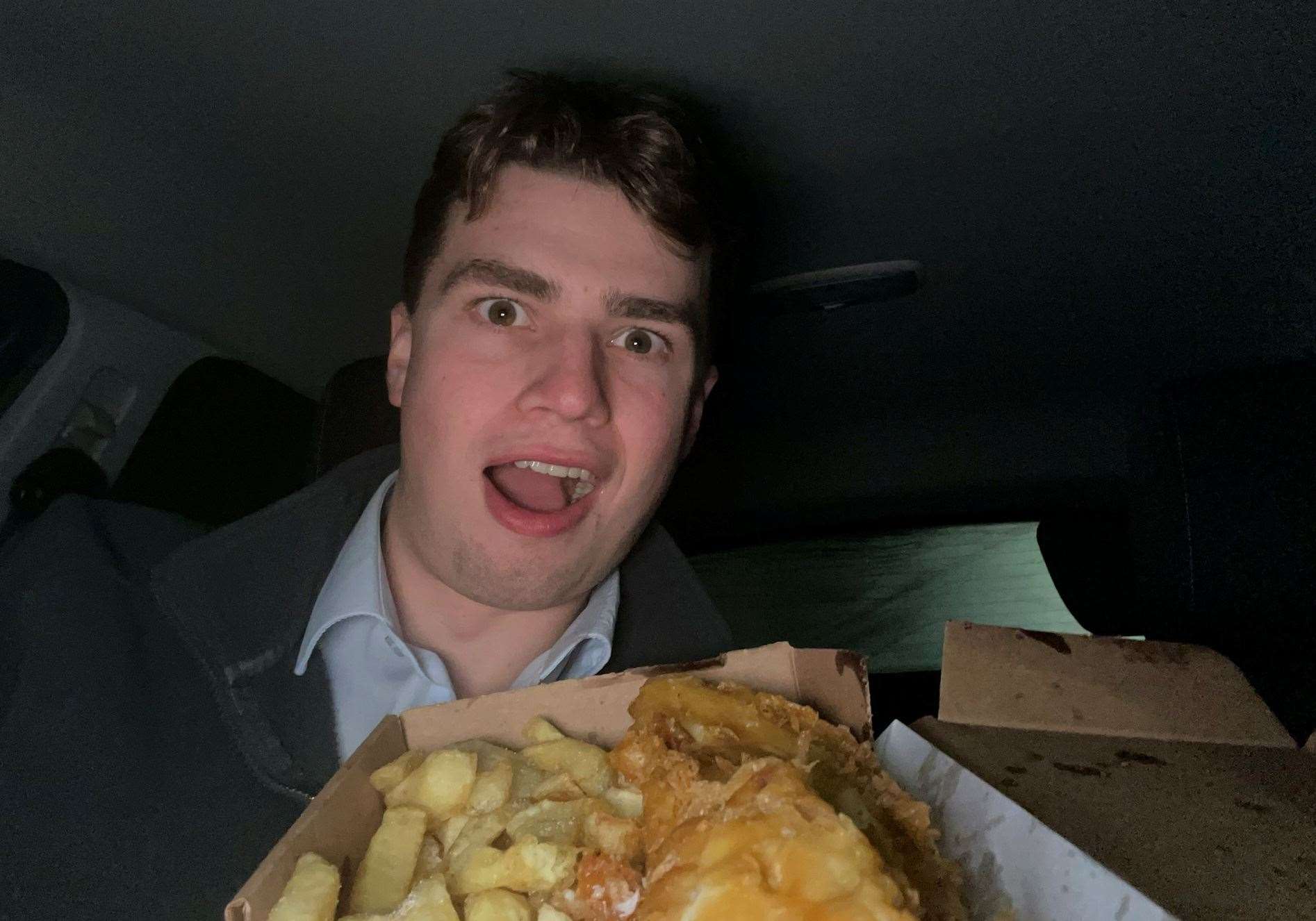 Reporter Joe Crossley tries some of Kent's best fish and chips from Woody's Fish and Chips in Leysdown