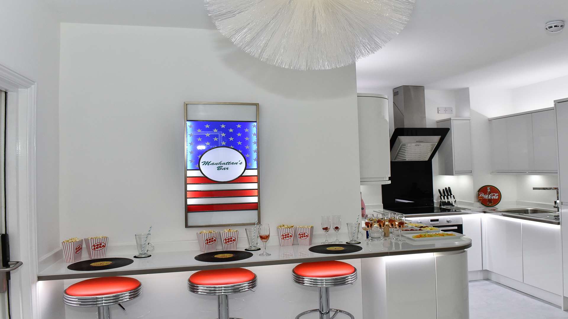 The shared kitchen in the student flats. Picture: Alan Langley