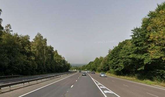 Traffic has been stopped in both directions on the A21. Picture: Google Maps