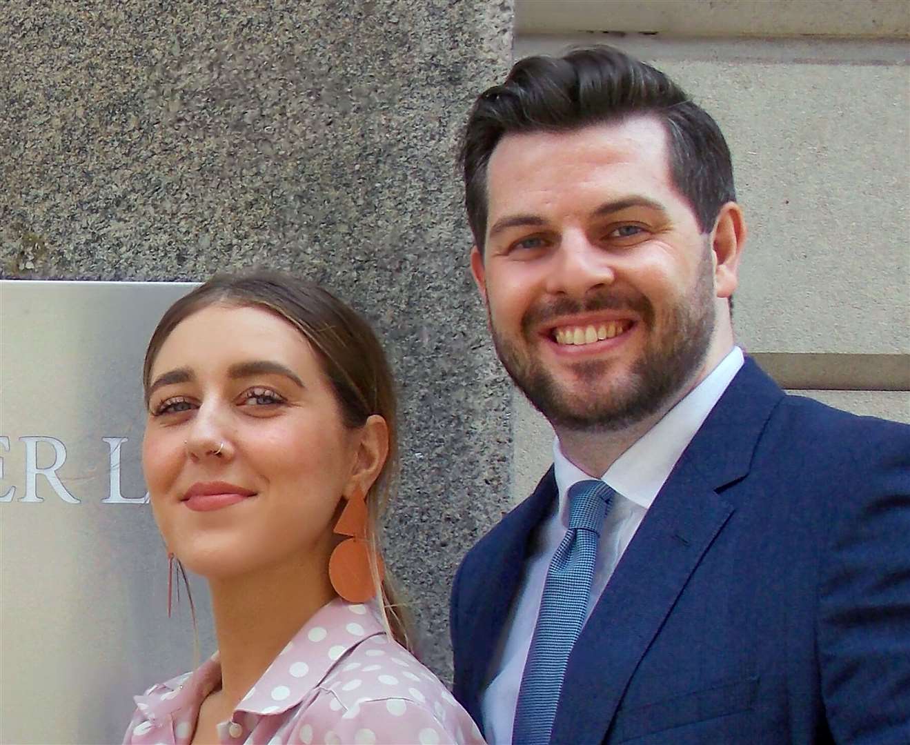 Upskirting campaigner Gina Martin, pictured with lawyer Ryan Whelan (Alvin Williams/PA)