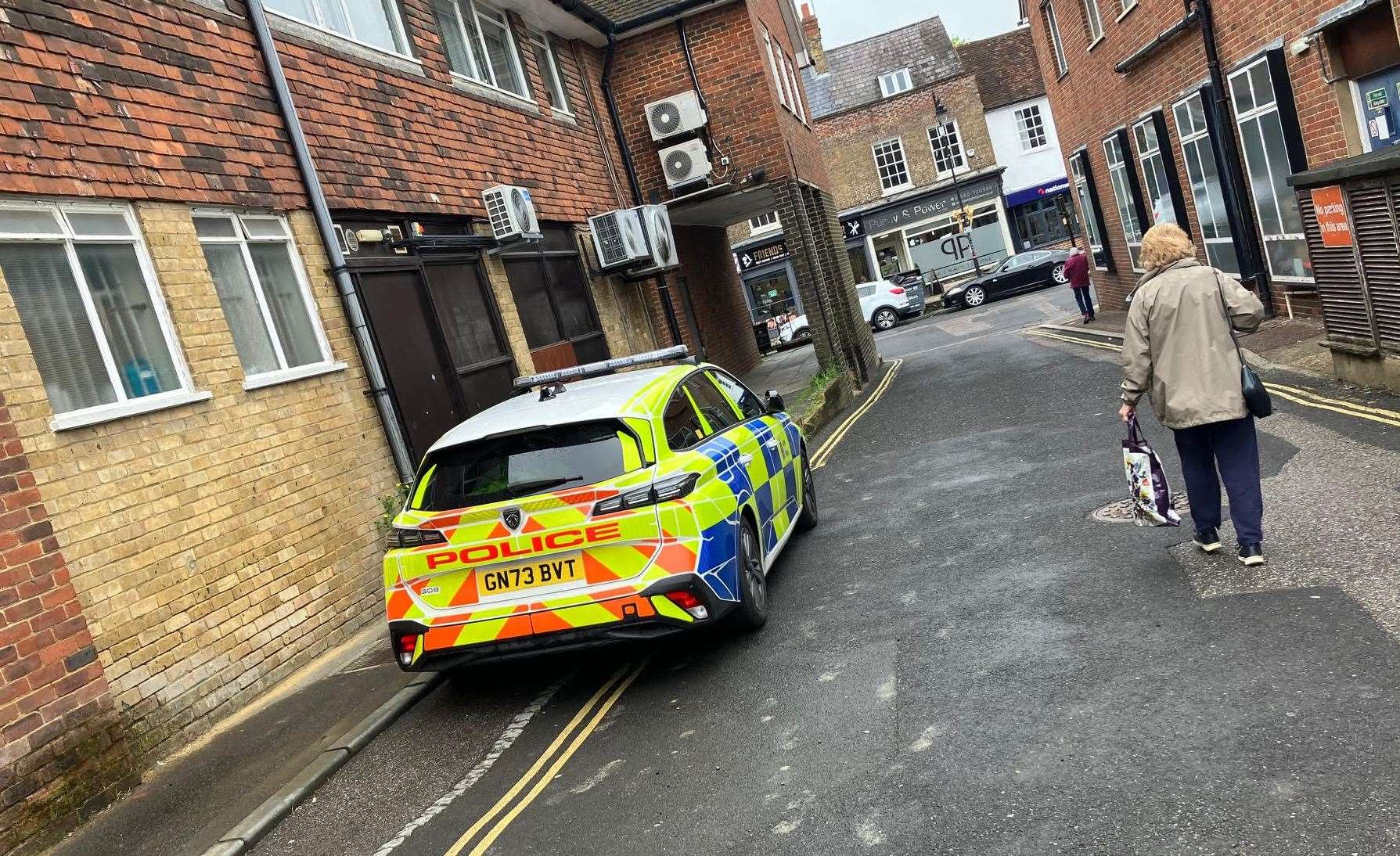 Police car parked in a side street in Cranbrook